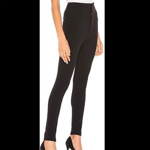 Free people black high-waisted ponte pants